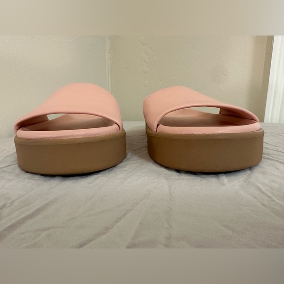Beek Leather Platform Slides Pink Sandals Size 7 - Picture 4 of 6